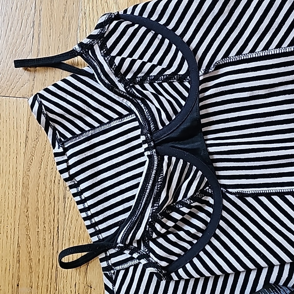 Neutral striped body con mini dress - Picture 9 of 11
